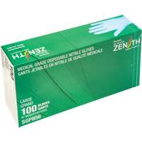 Puncture-Resistant Medical-Grade Disposable Gloves, Large, Nitrile, 3.5-mil, Powder-Free, Blue, Class 2 - Zenith Safety Products 