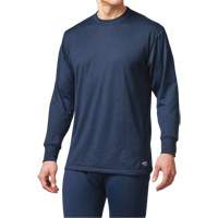 T-shirt &agrave; manches longues de base ignifuge, Petit, Bleu marin - Stanfields FR24-S