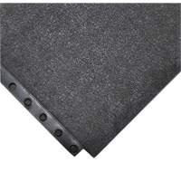 Tapis antifatigue 24/Seven Locksafe, Lisse, 3' x 3' x 5/8", Noir, Caoutchouc naturel - Wearwell 577.58X3X3GRBK