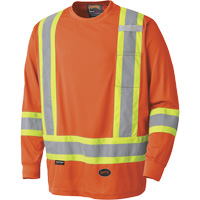 6995 Chandail haute visibilit&eacute; &agrave; manches longues, Polyester, Moyen, Orange haute visibilit&eacute; - Pioneer V1051250-M