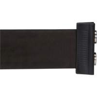 Barri&egrave;re &agrave; fixation murale avec ruban magn&eacute;tique, Acier, Fixation par vis, 7', Ruban Noir - Produits de sécurité Zenith 