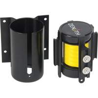 Wall Mount Barrier with Magnetic Tape, Steel, Screw Mount, 7', Yellow Tape - Zenith Safety Products 