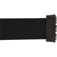 Wall Mount Barrier with Magnetic Tape, Steel, Screw Mount, 12', Black Tape - Zenith Safety Products 