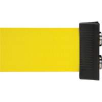 Wall Mount Barrier with Magnetic Tape, Steel, Screw Mount, 7', Yellow Tape - Zenith Safety Products 