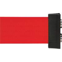 Wall Mount Barrier with Magnetic Tape, Steel, Screw Mount, 7', Red Tape - Zenith Safety Products 