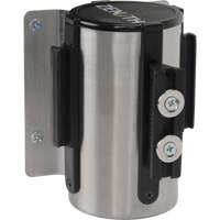 Barri&egrave;re &agrave; fixation murale avec ruban magn&eacute;tique, Acier, Fixation par vis, 7', Ruban Rouge - Produits de sécurité Zenith 