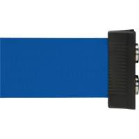 Wall Mount Barrier with Magnetic Tape, Steel, Screw Mount, 7', Blue Tape - Zenith Safety Products 