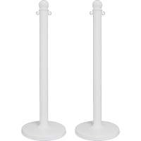Poteau pour service moyen, Hauteur de 40", Blanc - Mr. Chain 96401-2