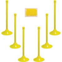 Trousse de poteaux et chaîne pour service l&eacute;ger, Hauteur de 41", Jaune - Mr. Chain 71002-6