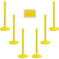 Trousse de poteaux et chaîne pour service moyen, Hauteur de 40", Jaune - Mr. Chain 71102-6