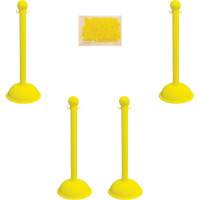 Heavy-Duty Stanchion & Chain Kit, 41" High, Yellow - Mr. Chain 71302-4