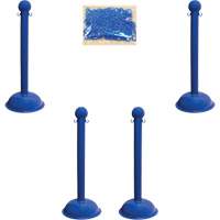 Trousse de poteaux et chaîne pour service lourd, Hauteur de 41", Bleu - Mr. Chain 71306-4