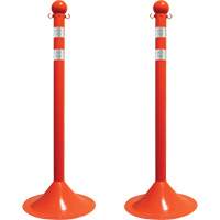 Trousse de poteaux r&eacute;fl&eacute;chissants pour service l&eacute;ger, Hauteur de 41", Orange - Mr. Chain 91578-2