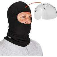 Passe-montagne avec fermeture &agrave; glissi&egrave;re et casque antichoc &agrave; ins&eacute;rer N-Ferno, Molleton/Polyester, Noir - Ergodyne 16893