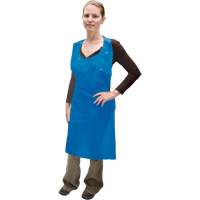 Polyethylene Apron, Polyethylene, Blue, 35" W x 46" L SGR277 | SCN Industrial
