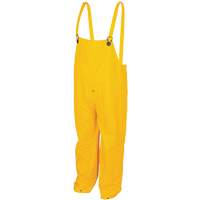 Classic Series Bib Rain Pants, 6X-Large, Polyester/PVC, Yellow - Mcr Safety 200BPX6