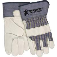 Mustang Fitters Gloves, Large, Grain Cowhide Palm, Fleece Inner Lining - Mcr Safety 1935L