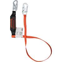 Titan Shock-Absorbing Lanyard, 6', Locking Snap Hook Center, Locking Snap Hook Leg Ends, Polyester - PIP Global Safety T1SSSS-OS6C