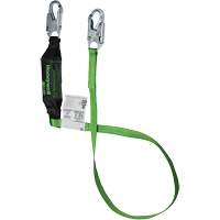 Miller&reg; HP Shock-Absorbing Lanyard, 6', Locking Snap Hook Center, Locking Snap Hook Leg Ends, Polyester - PIP Global Safety M1FSFS-WS6C