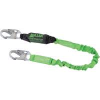 Miller&reg; StretchStop&reg; Shock-Absorbing Lanyard, 6', Locking Snap Hook Center, Locking Snap Hook Leg Ends, Polyester - PIP Global Safety M1FSFS-TS6C