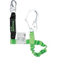 Miller&reg; StretchStop&reg; Shock-Absorbing Lanyard, 6', Scaffold Hook Center, Locking Snap Hook Leg Ends, Polyester - PIP Global Safety M1FSFC-TS6C