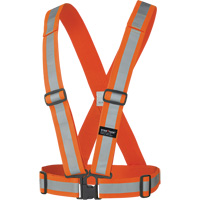 5591 Bretelle de s&eacute;curit&eacute; de ajustable, Orange haute visibilit&eacute;, Couleur r&eacute;fl&eacute;chissante Argent, Taille unique - Pioneer V1040850-O/S