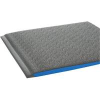 Tapis ergonomiques Wear-Bond Comfort-King, Rugueux, 3' x 12' x 9/16", Gris, Mousse de vinyle - Mat Tech WBZ312GP