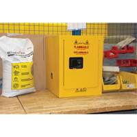 Flammable Storage Cabinet, 4 gal., 1 Door, 17" W x 22" H x 18" D - Zenith Safety Products 