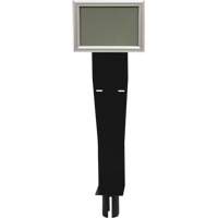 Sign & Dispenser Holder for Crowd Control Post, Black - Zenith Safety Products 