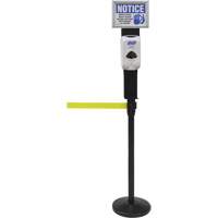 Sign & Dispenser Holder for Crowd Control Post, Black - Zenith Safety Products 