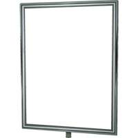 Heavy-Duty Vertical Sign Holder for Classic Posts, Polished Chrome - Tensator NOSC-1P-1114HD-V