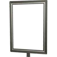 Heavy-Duty Vertical Sign Holder for Classic Posts, Satin Chrome - Tensator NOSC-1S-0711HD-V