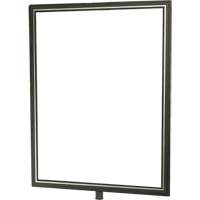 Heavy-Duty Vertical Sign Holder for Classic Posts, Satin Chrome - Tensator NOSC-1S-1114HD-V