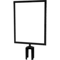 Heavy-Duty Horizontal Sign Holder with Tensabarrier&reg; Post Adapter, Black - Tensator HDSC-33-1114HD-H