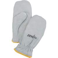 Mitaines dhiver en grain fendu doubl&eacute;es de boa, Taille Taille unique, Mitaine - Produits de sécurité Zenith 