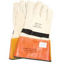 Leather Protector Gloves with Strap, Size 8, 12" L - Enespro DWH12L8