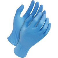 Gants jetables classiques, Grand, Nitrile, 4 mils, Sans poudre, Bleu - Bob Dale Gloves 99-1-6500-L