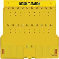 Trilingual Covered Lock Station, None Padlocks, 20 Padlock Capacity, Padlocks Not Included - Master Lock 1484B