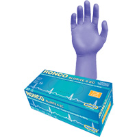 Blurite 6 EC Extended Cuff Examination Gloves, X-Large, Nitrile, 6-mil, Powder-Free, Purple, Class 2 - Ronco 765XL