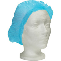 Ronco Care Pleated Bouffant Cap, Polypropylene, 24", Blue - Ronco 7024B