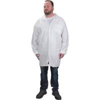 Sarraus de laboratoire de protection, Microporeux, Blanc, Moyen - Produits de sécurité Zenith 