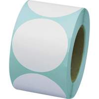 Pastilles de marquage color&eacute;es, Cercle, 3" lo x 3" la, Blanc, Vinyle - Incom Top Tape & Label VC300W