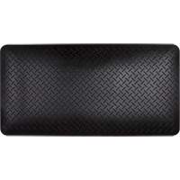 Tapis antifatigue, Losange, 1-2/3' x 3-1/4' x 3/4", Noir, Polyur&eacute;thane - Produits de sécurité Zenith 