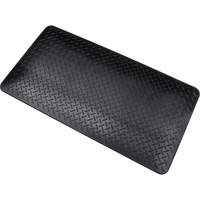 Tapis antifatigue, Losange, 1-2/3' x 3-1/4' x 3/4", Noir, Polyur&eacute;thane - Produits de sécurité Zenith 