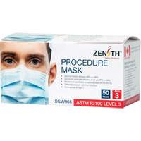 Disposable Procedure Face Masks, ASTM F2100 Level 3, Class 1 - Zenith Safety Products 