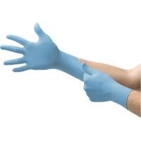 N20 Disposable Gloves, Small, Nitrile, 4.7-mil, Powder-Free, Blue - Microflex N201