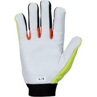 Gants de m&eacute;canicien &agrave; haute visibilit&eacute; ClutchGear, Paume Cuir fleur de ch&egrave;vre, Taille T-Grand - Superior Glove Works Ltd. MXGKGHV-XL