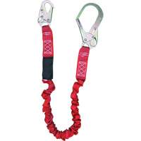 ShockSorb Internal Shock Lanyard, 6', Rebar Hook Center, Snap Hook Leg Ends, Polyester - Dentec 16LSLM3621