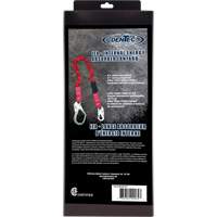 ShockSorb Internal Shock Lanyard, 6', Snap Hook Center, Snap Hook Leg Ends, Polyester - Dentec 16LSLM3621RT