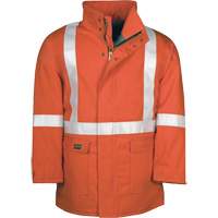 Westex UltraSoft&reg; AllOut Quilt Lined Winter Parka with Reflective Stripes, Small, High Visibility Orange, 46 cal/cm² - Big Bill M308NEX-R-ORA-S